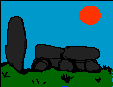 menhir au soleil dessin mhledoze